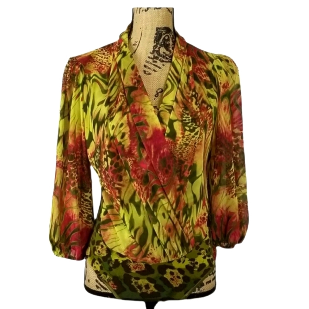 Bisou Bisou‎ Animal Hybrid Print Bodysuit